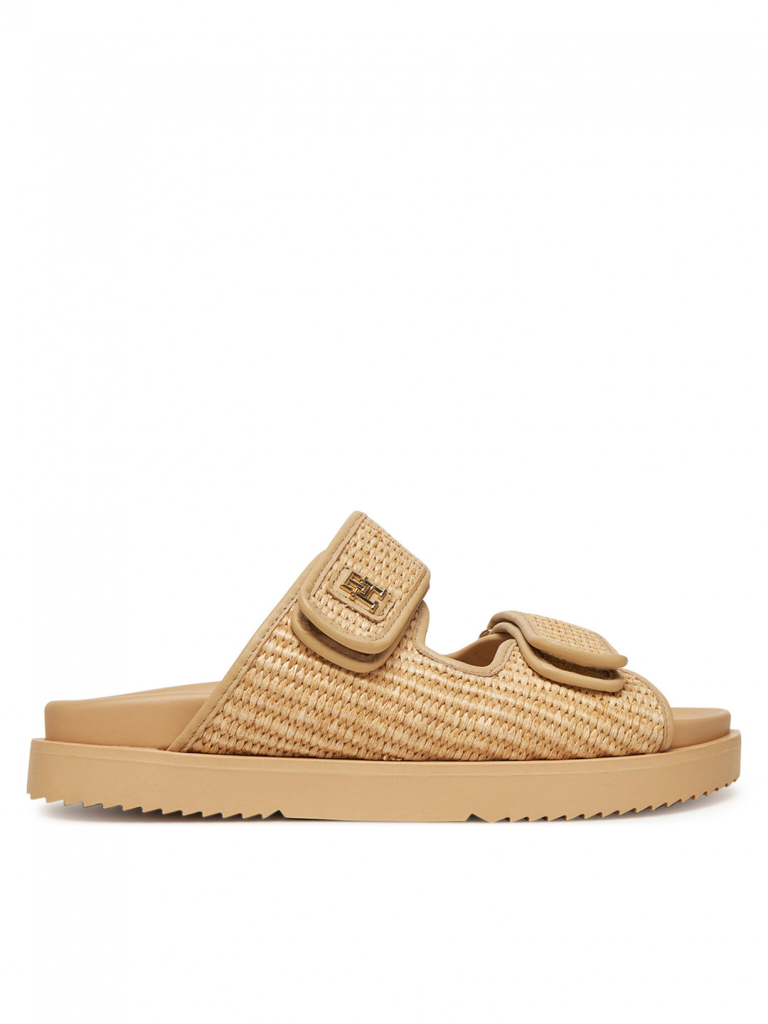 Tommy Hilfiger Nazouváky Double Strap Raffia FW0FW08940 Béžová